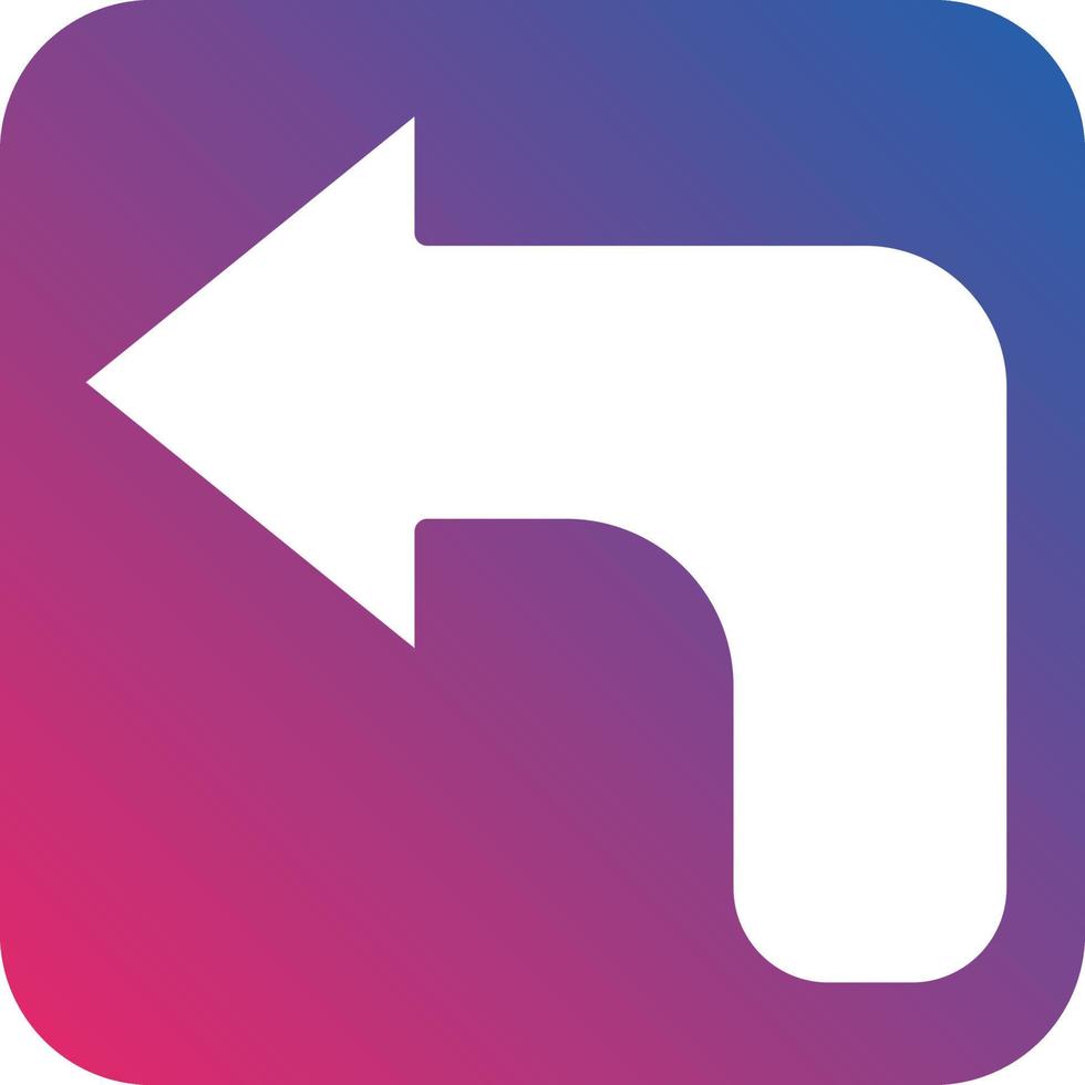 Turn Left Icon Style vector