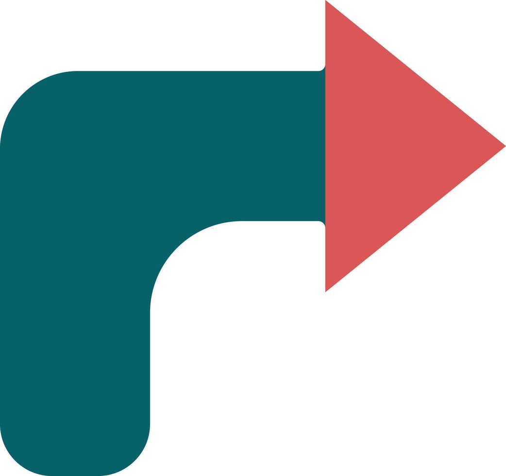 Turn Right Icon Style vector