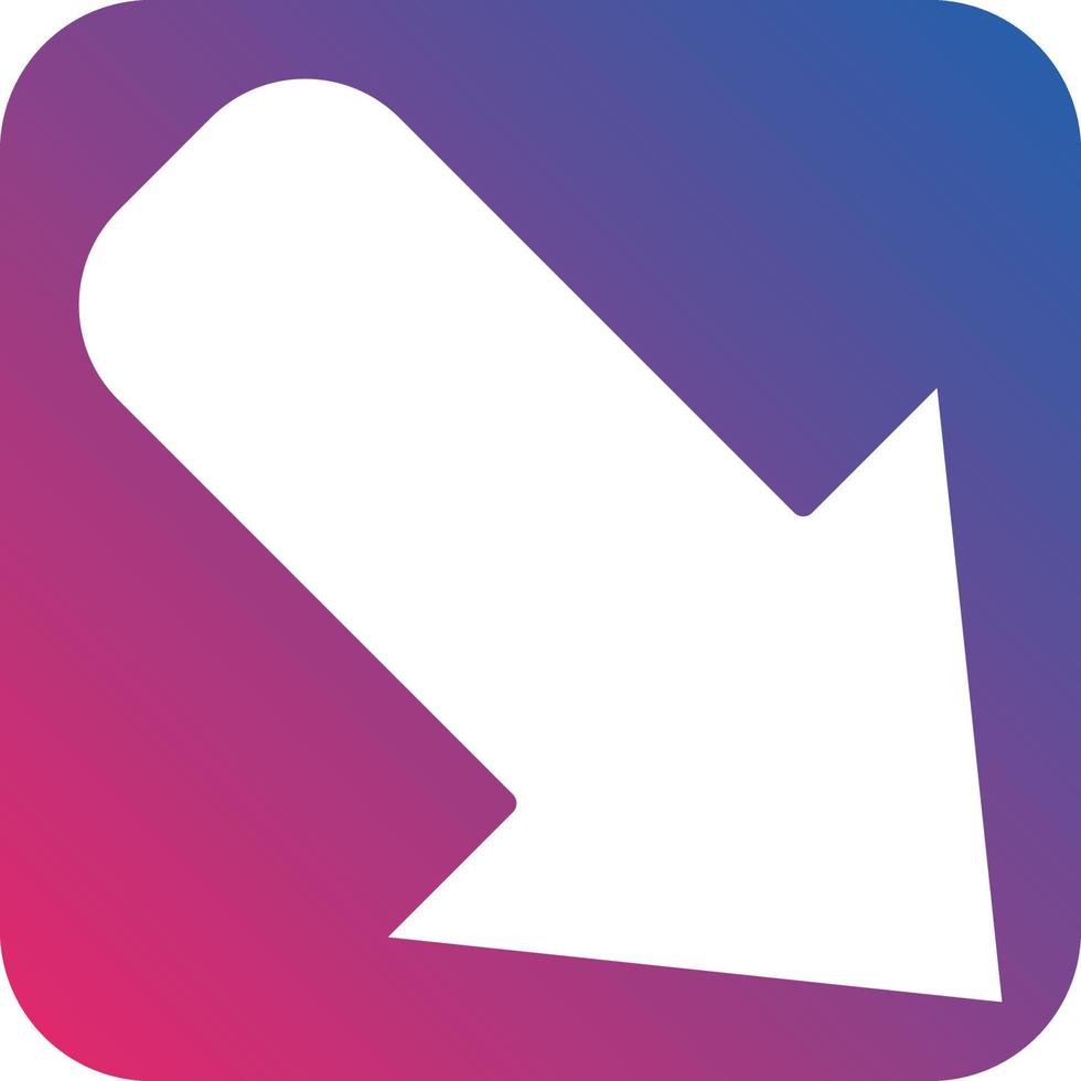 Down Right Icon Style vector