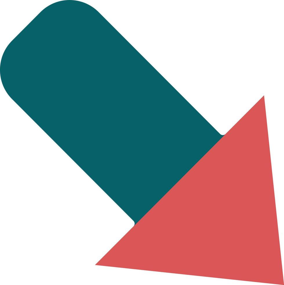 Down Right Icon Style vector