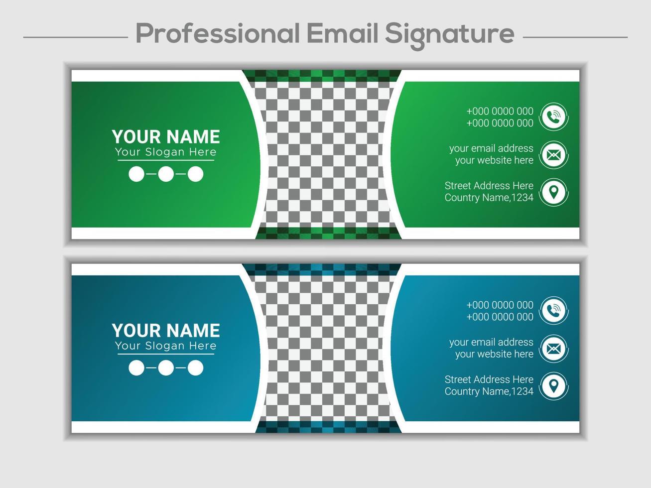 Email Signature Template vector