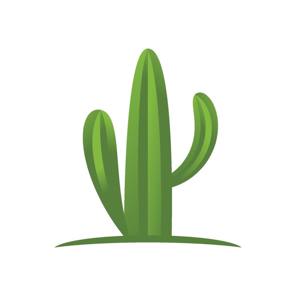 cactus en la ilustración de vector de logotipo de maceta