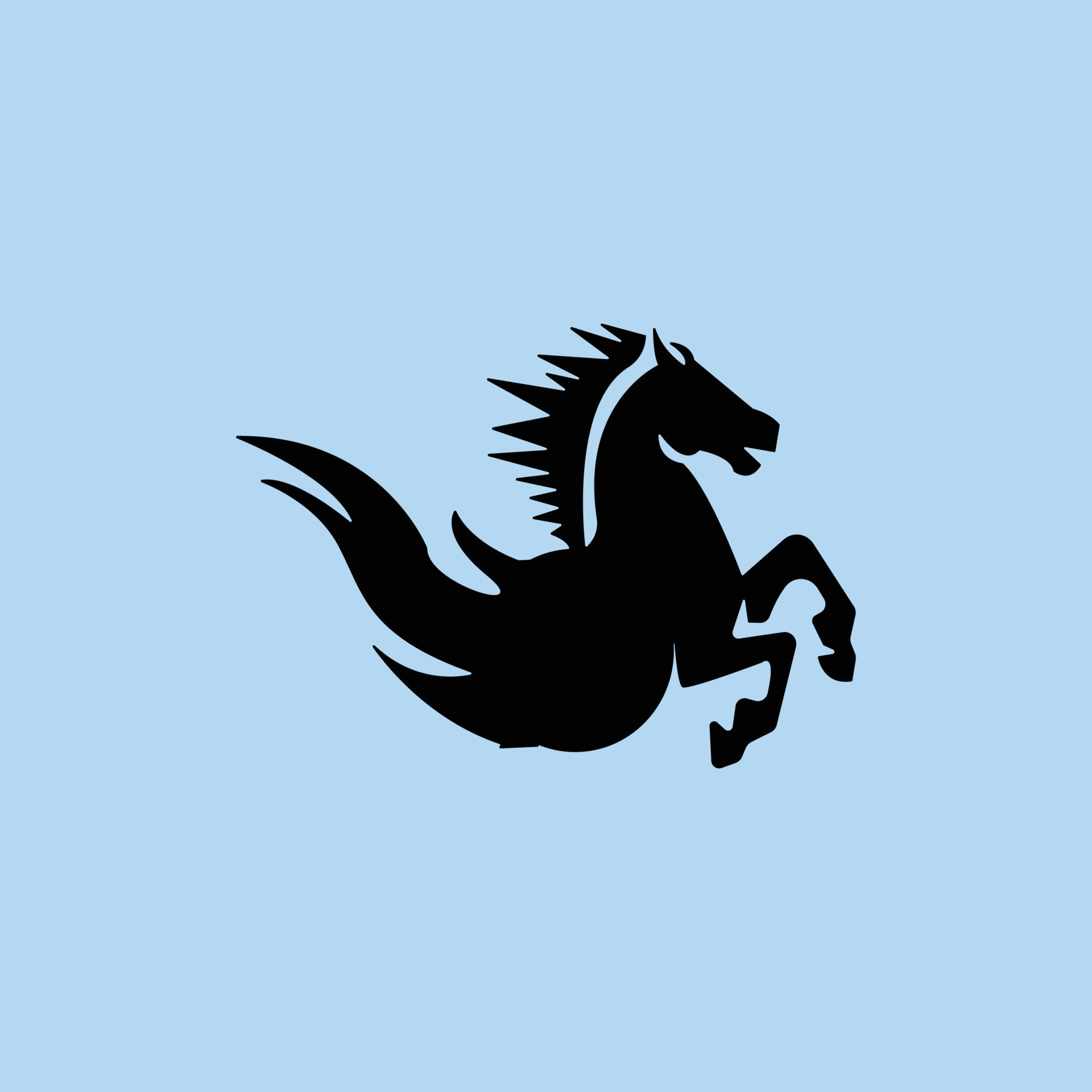 half-body galloping horse in red logo 13221695 Vector Art at Vecteezy