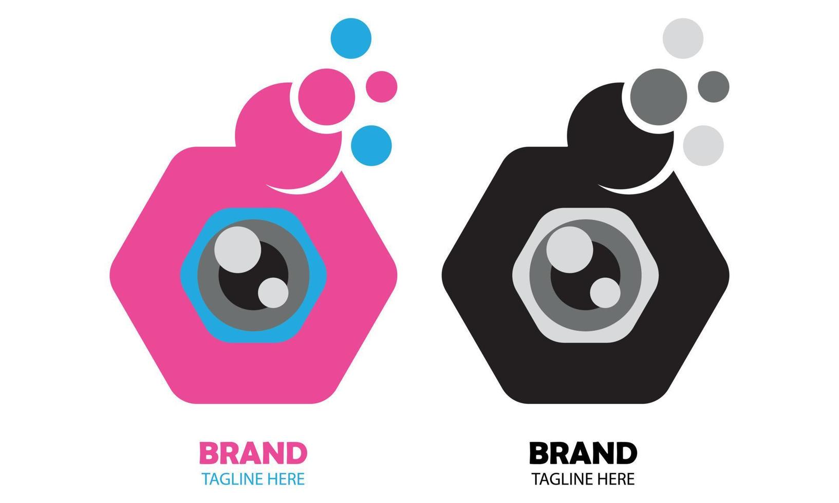 illustration of a camera eye icon logo vector