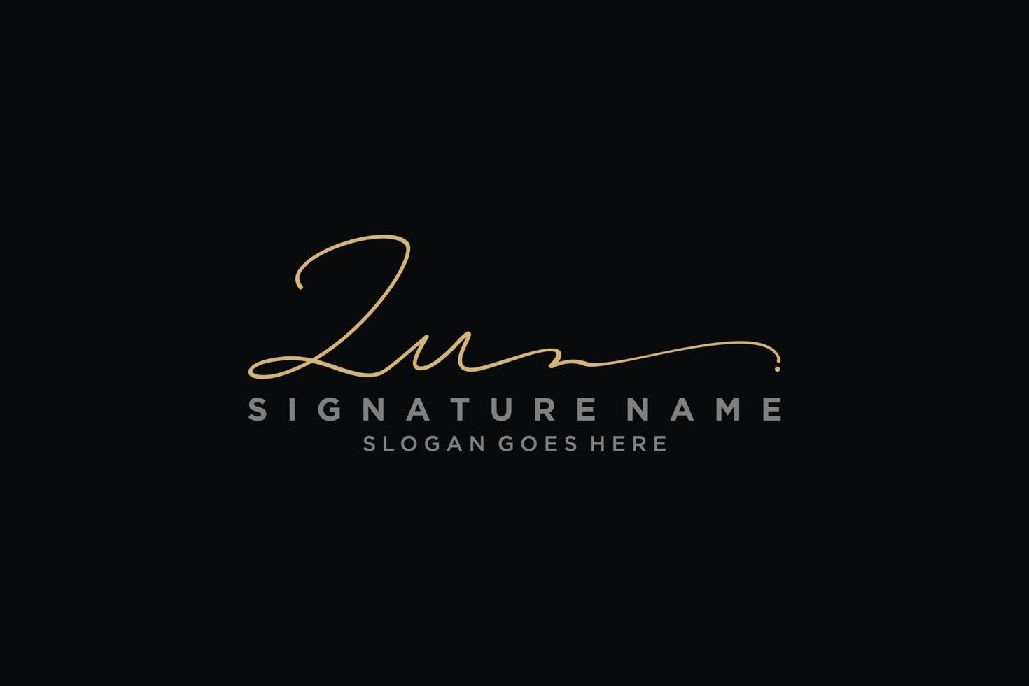 Initial ZU Letter Signature Logo Template elegant design logo Sign Symbol template vector icon