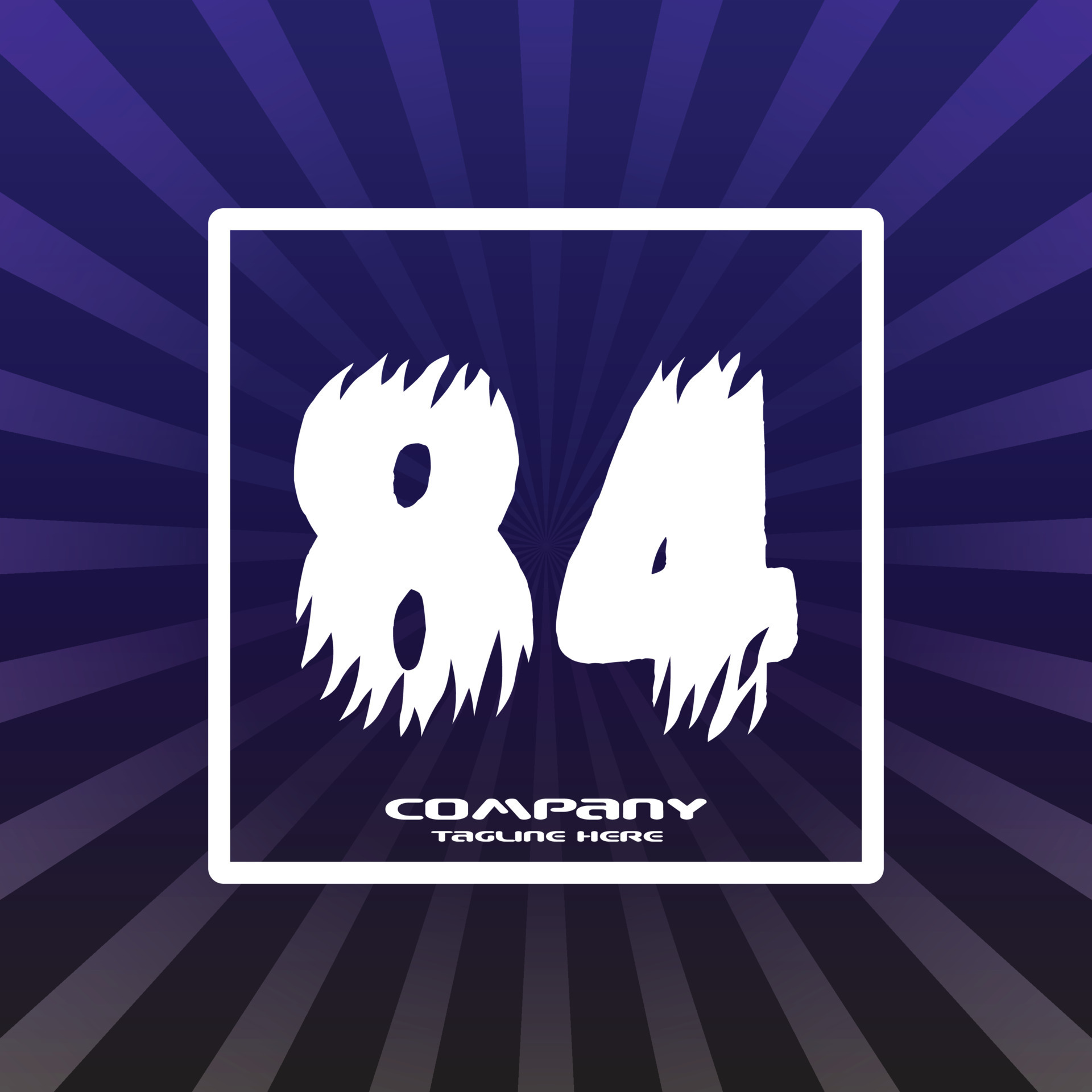 84 number initial logo template with stylish background 13222057 Vector