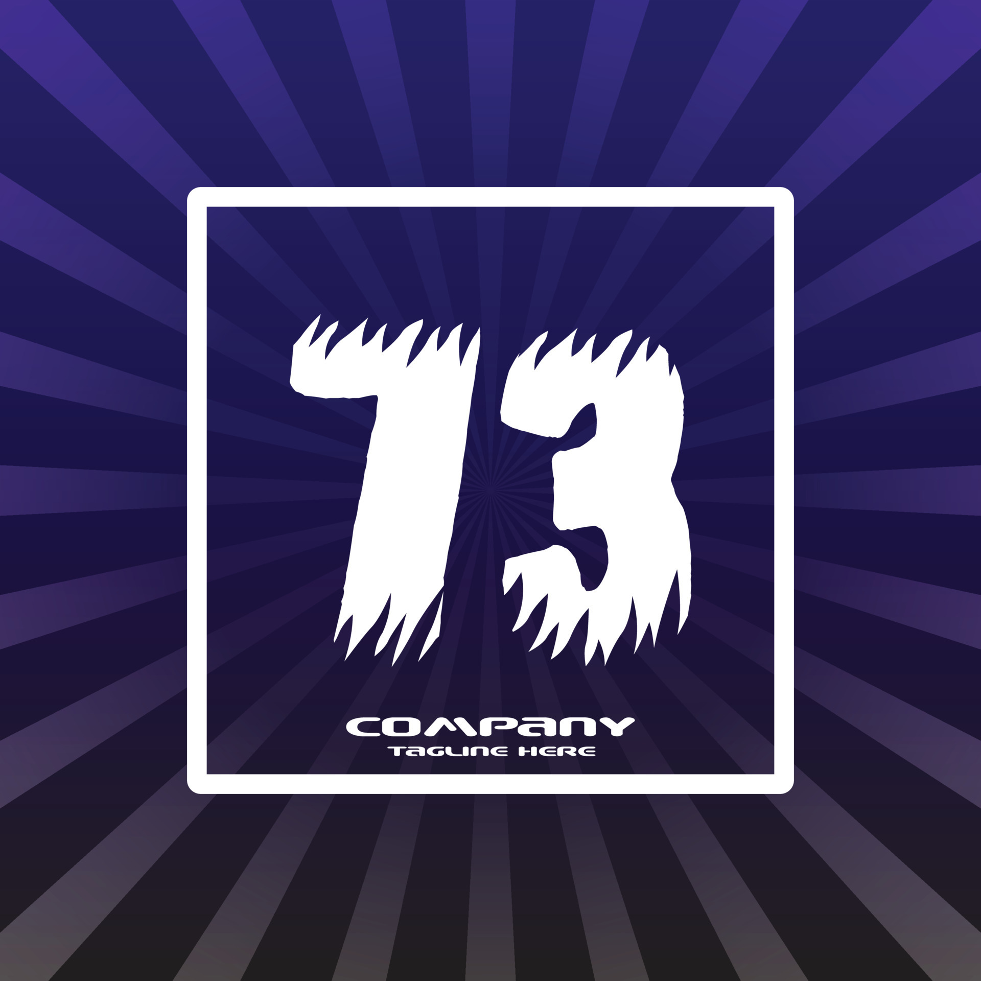 73 Number Initial Logo Template With Stylish Background 13222065 Vector 