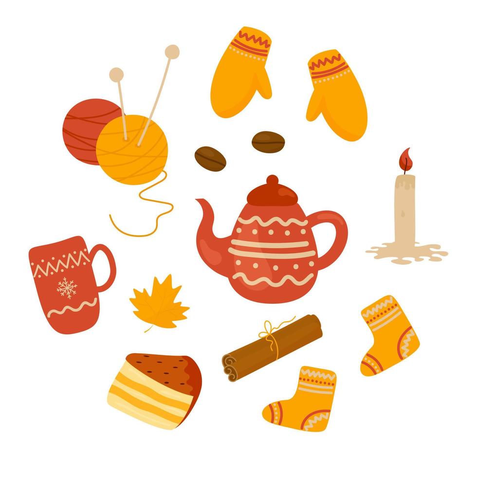 cozy clip art collection vector