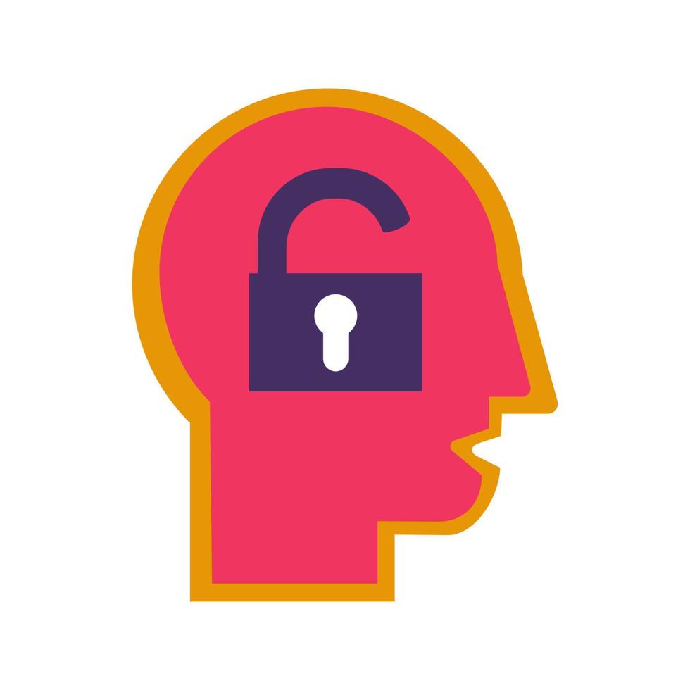 Extrovert mindset, human temperament flat vector icon