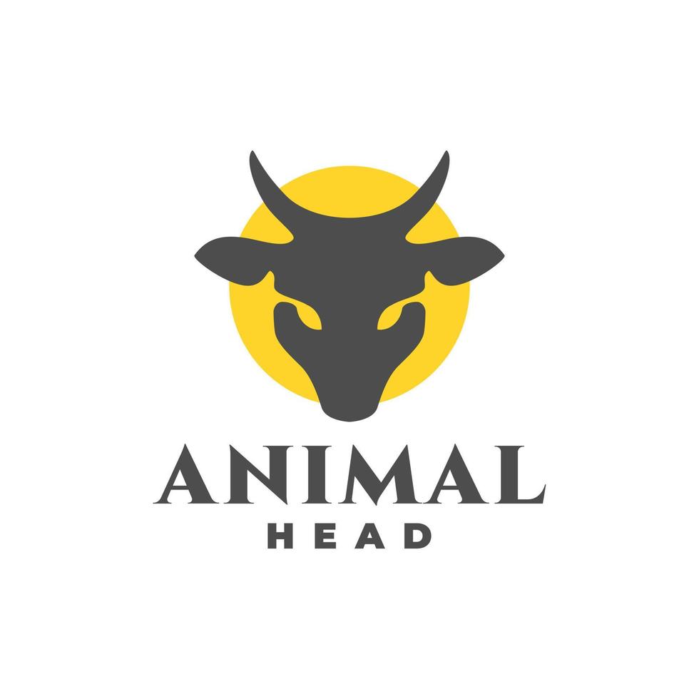 illustration of a bull head. good for any business. vector