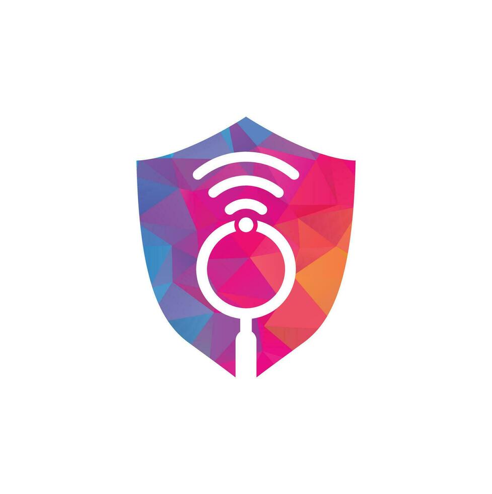 Search wifi signal logo vector. Wifi finder vector logo template icon.