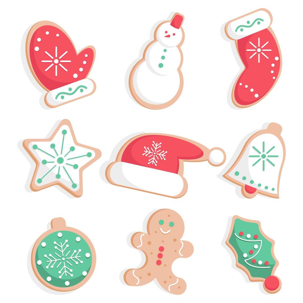 vector set of christmas gingerbread