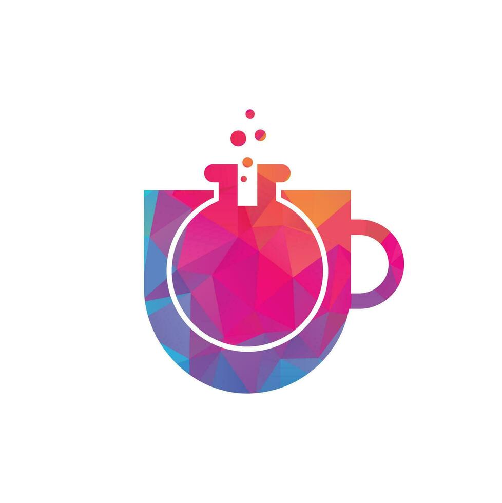 Coffee Lab Logo Design Template. vector