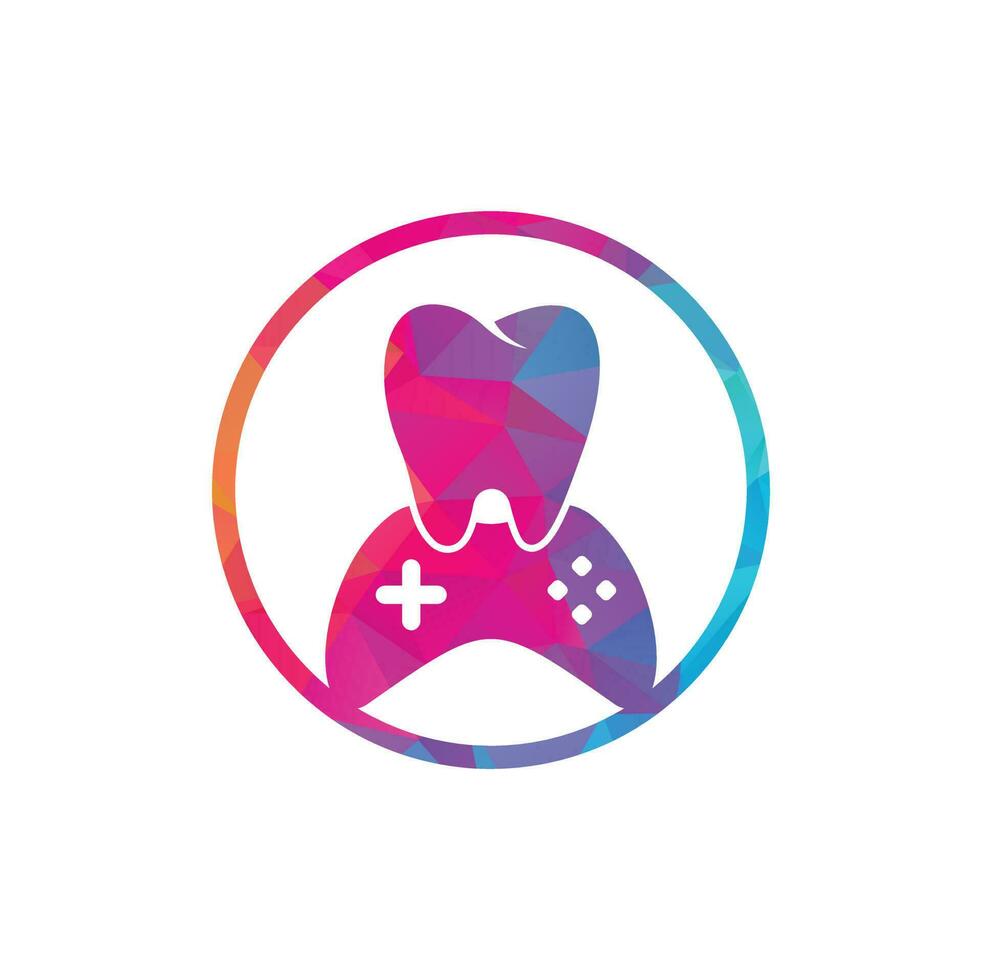 Dental Game Logo Icon Design. Tooth And Console vector logo design.