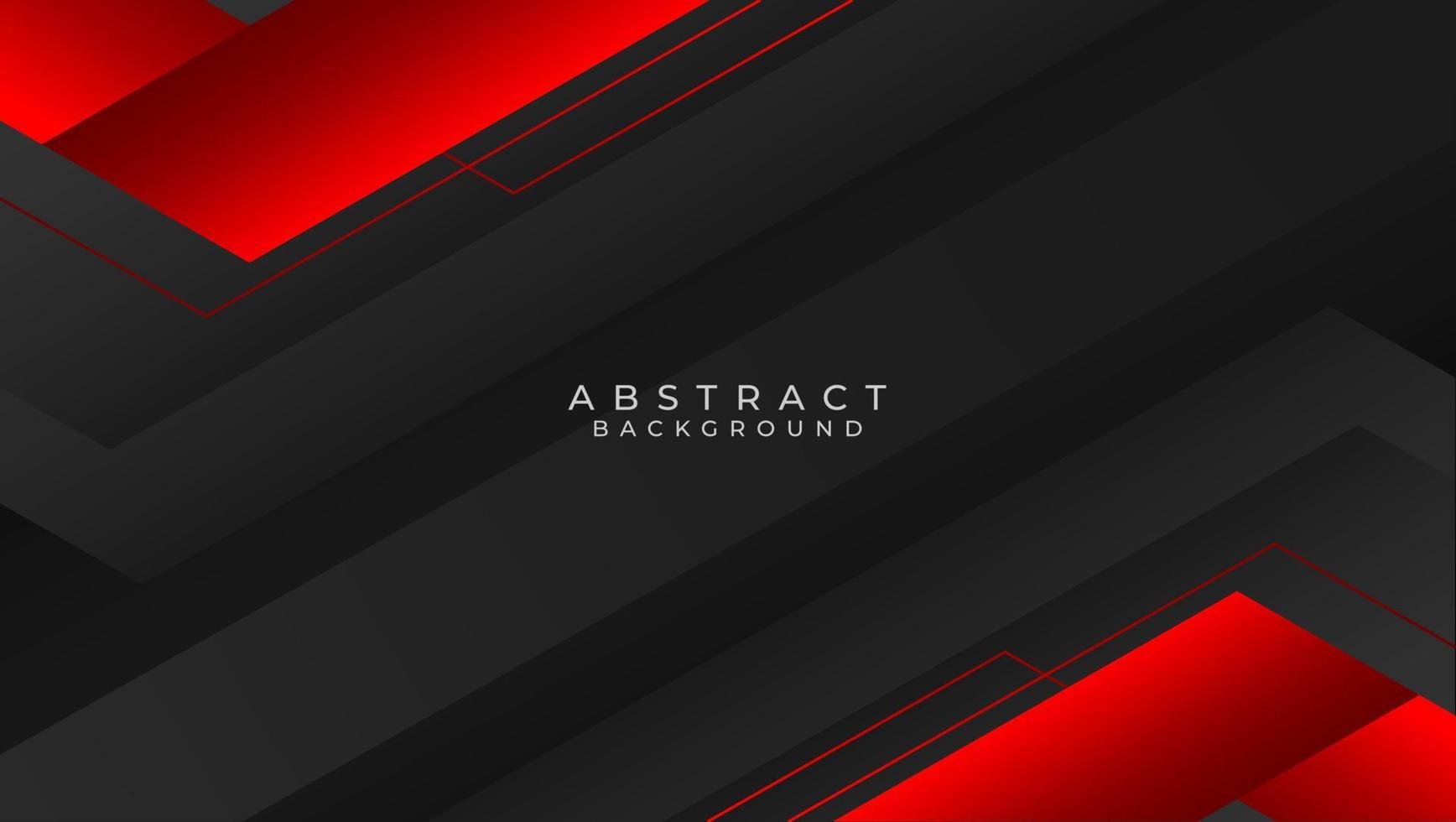 Abstract geometric line red and black background vector