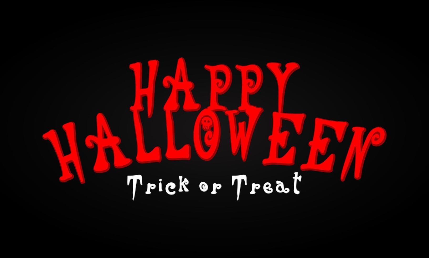 Happy Halloween lettering on black background vector