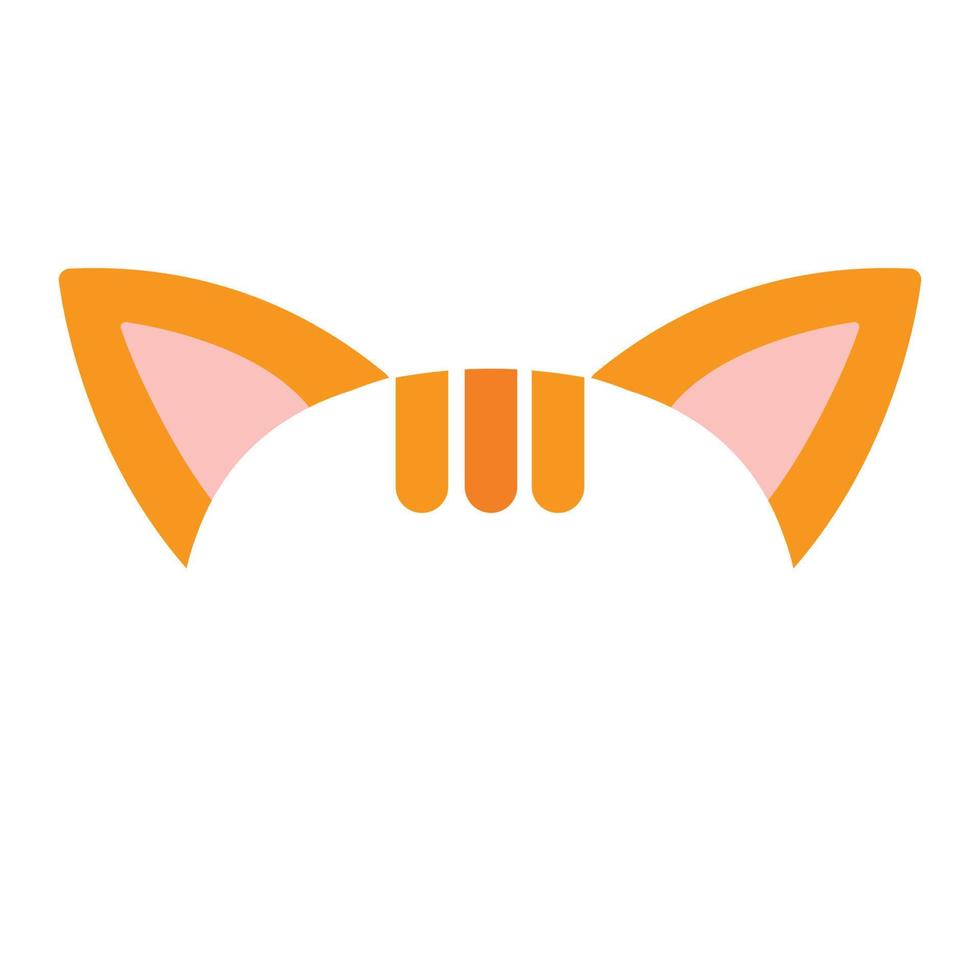 Cat ear color on a white background. Vector illustration