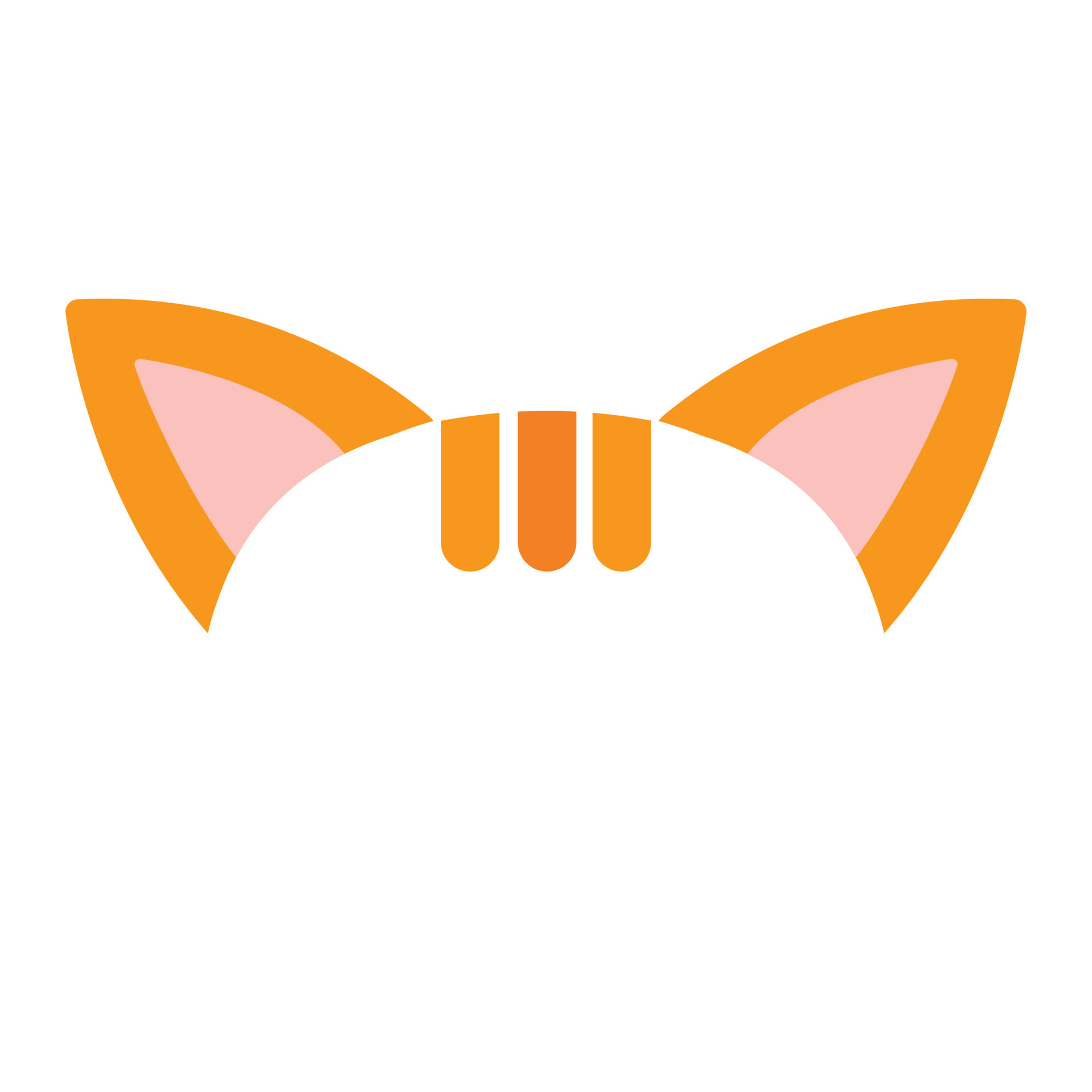 Cat ear color on a white background. Vector illustration 13222580