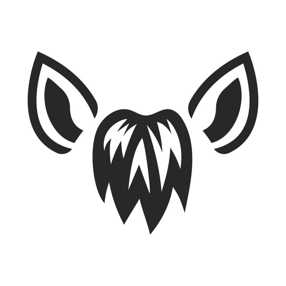 Horse ear icon on a white background. Vector illustration