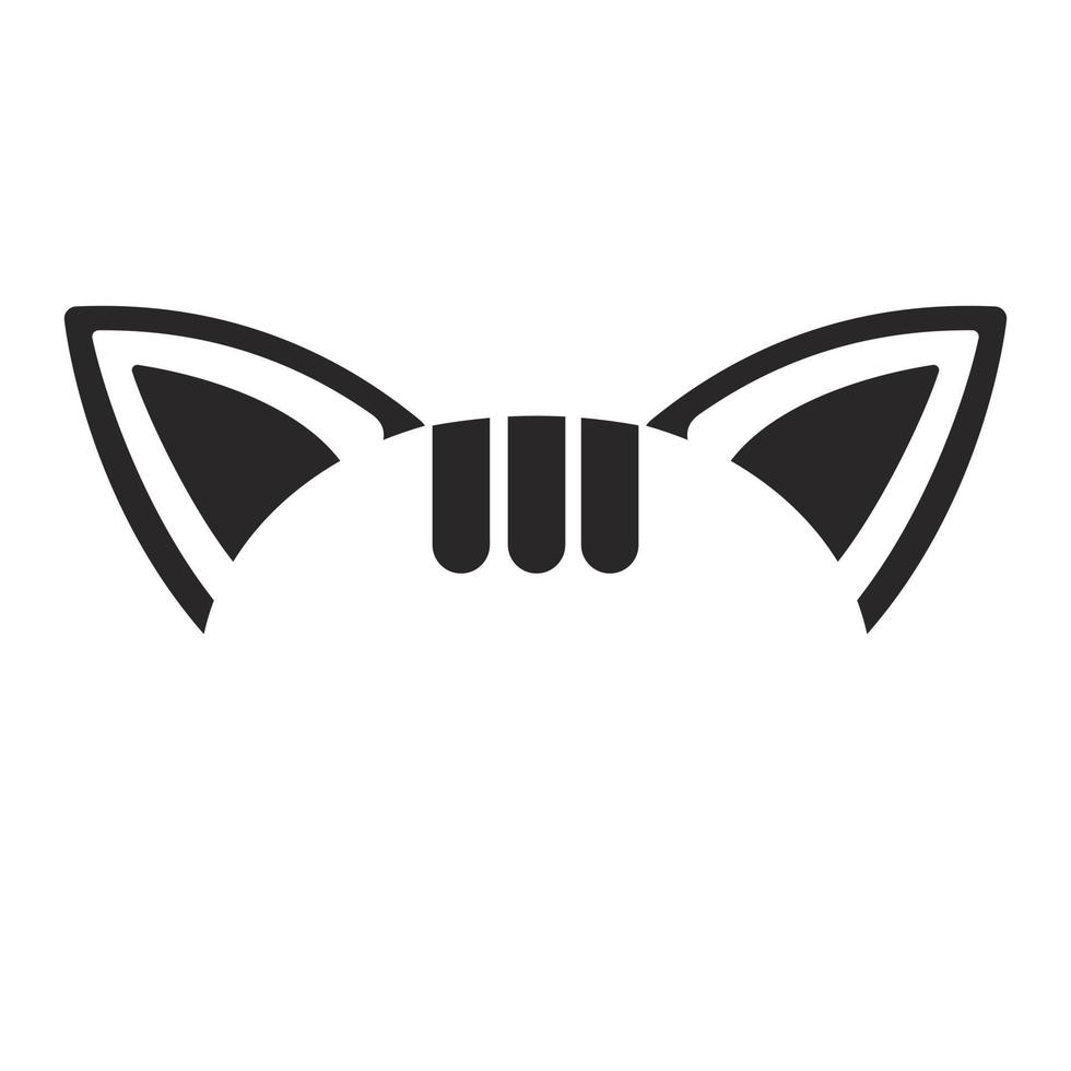 Cat kitty ear icon on a white background. Vector illustration