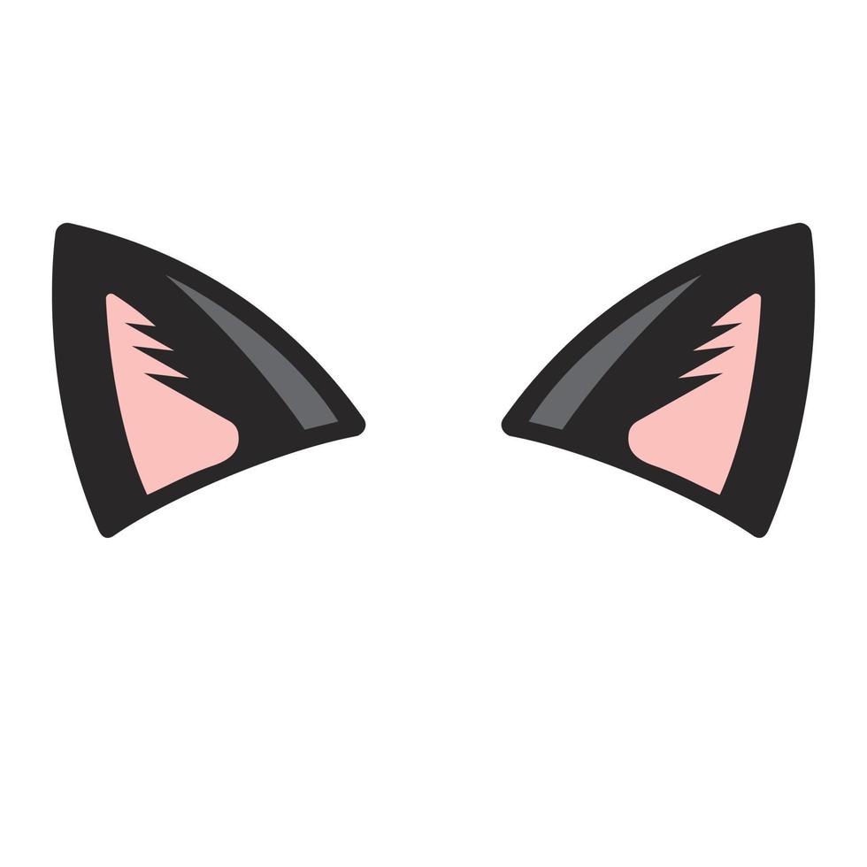 Cat ear color on a white background. Vector illustration