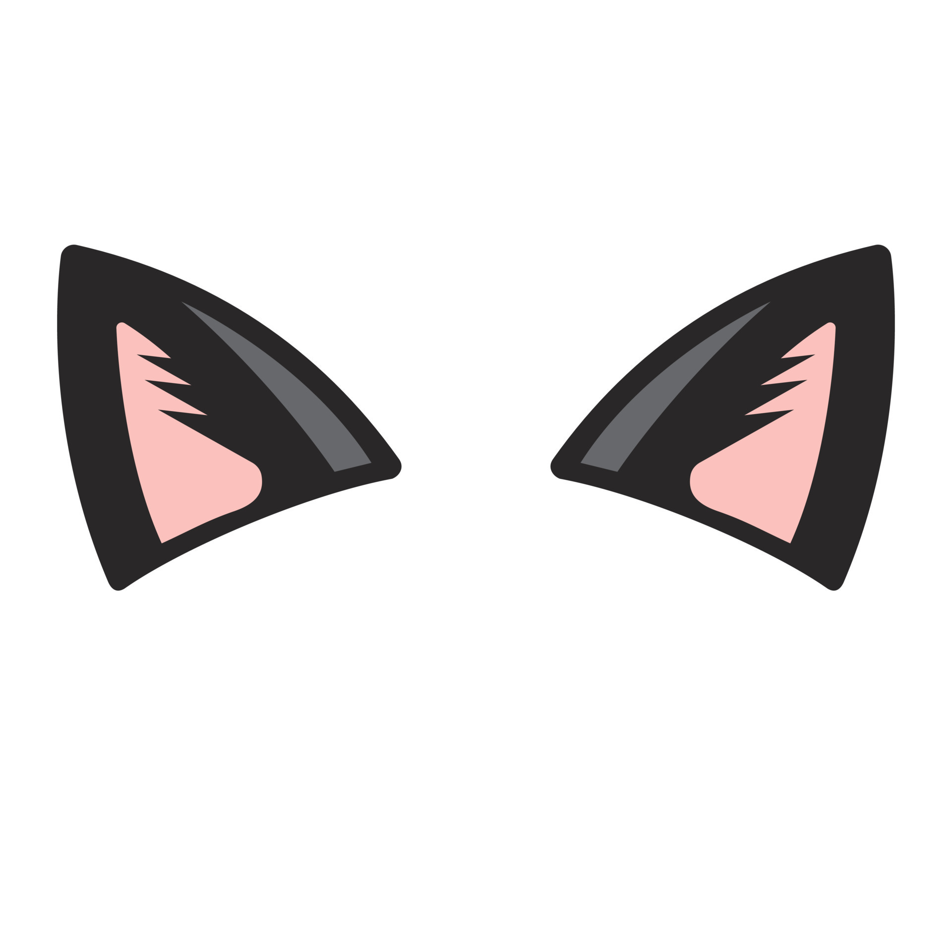 Cat ear color on a white background. Vector illustration 13222594