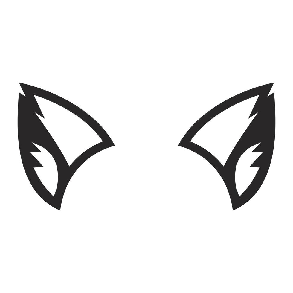 Fox ear icon on a white background. Vector illustration
