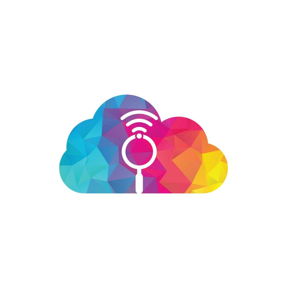Search wifi signal logo vector. Wifi finder vector logo template icon.