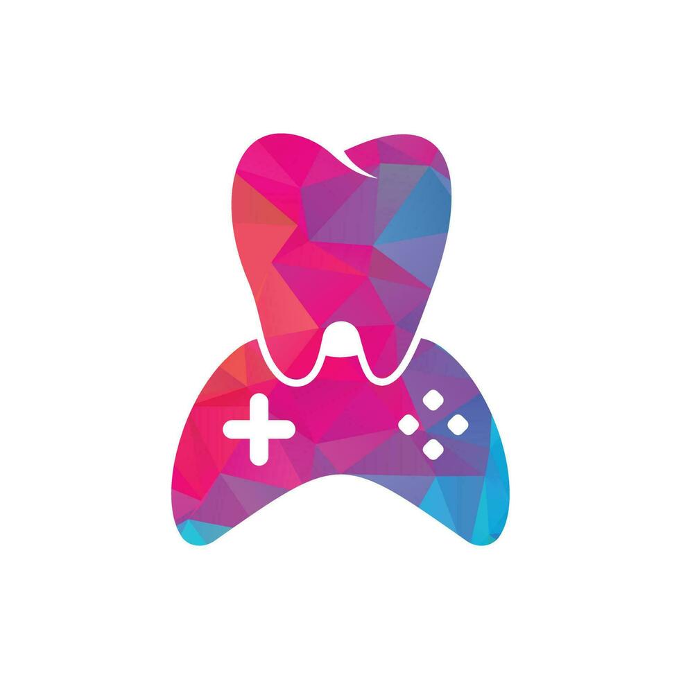 Dental Game Logo Icon Design. Tooth And Console vector logo design.