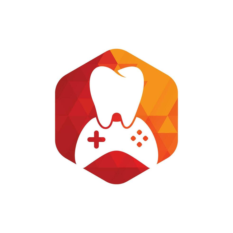 Dental Game Logo Icon Design. Tooth And Console vector logo design.