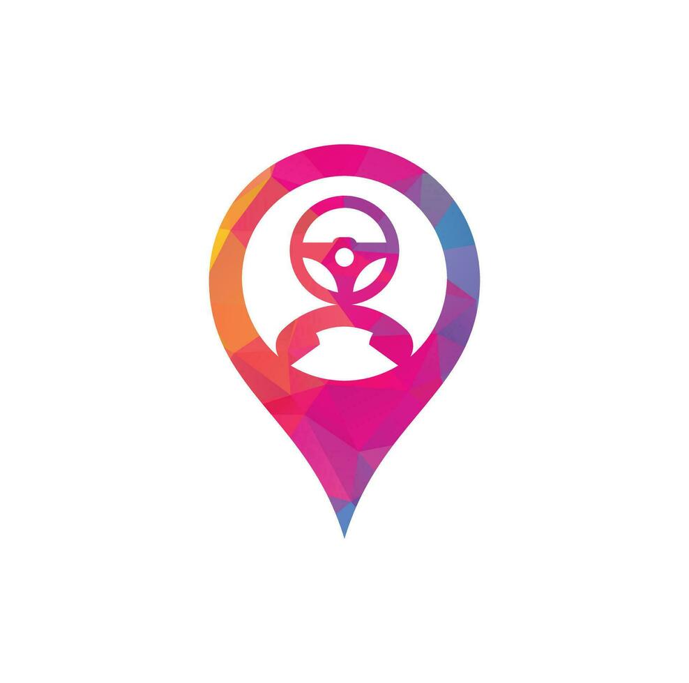 Drive call gps shape concept vector logo design. Steering wheel and phone symbol or icon.