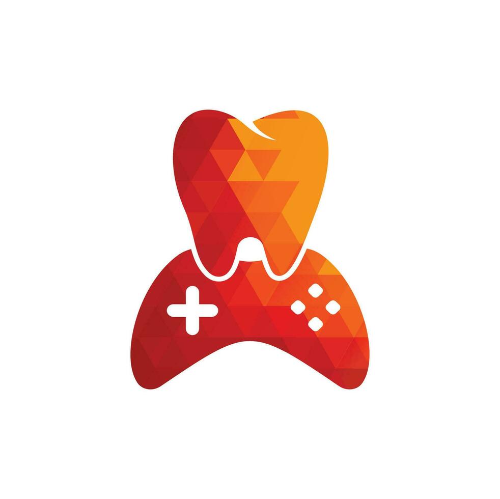 Dental Game Logo Icon Design. Tooth And Console vector logo design.