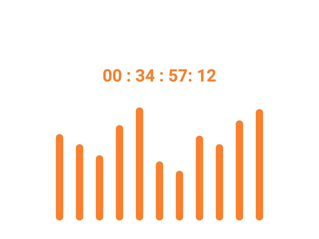 flat design sound wave recording vector illustration