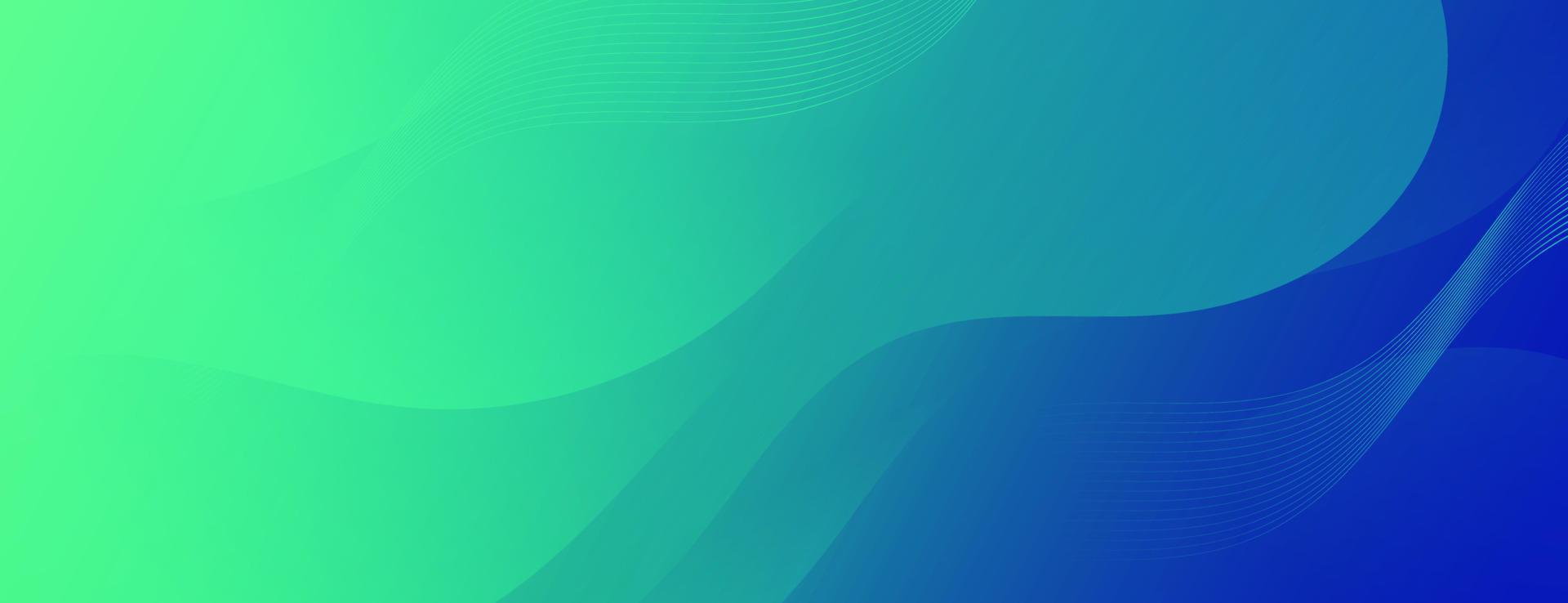 Abstract Green Fluid Wave Banner Template vector