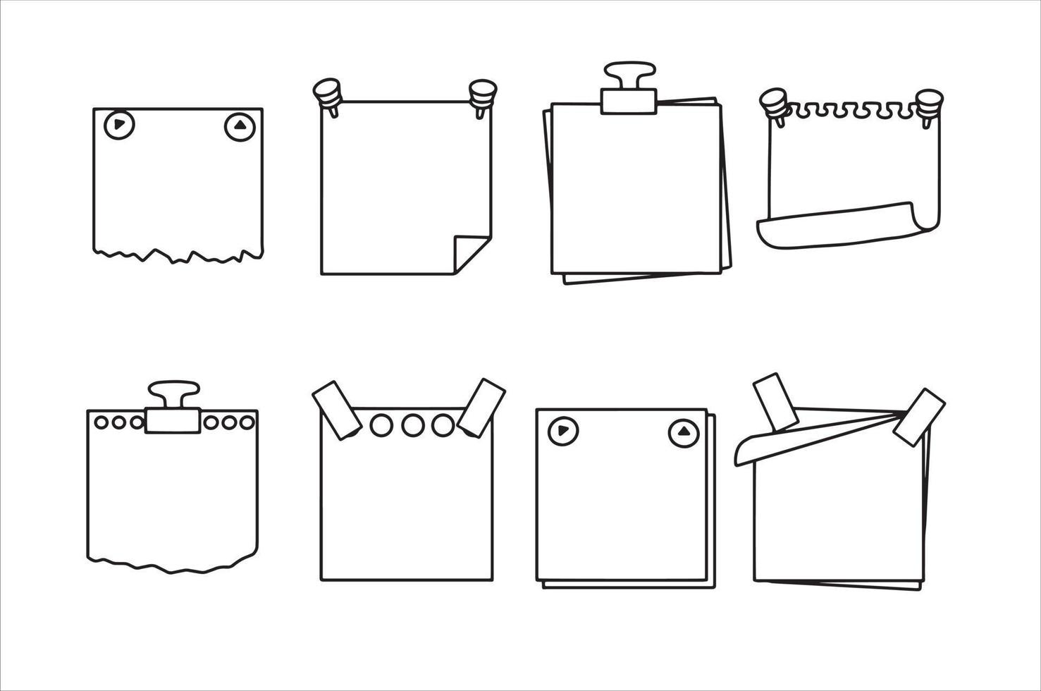 Sticker. Empty piece of paper with sticky tape. Place for reminders and text. vector