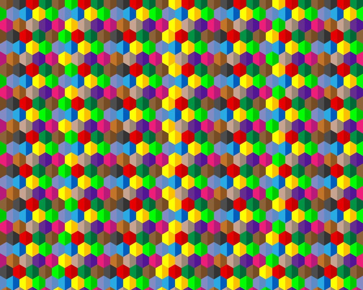 background of different colors of a hexagon vector