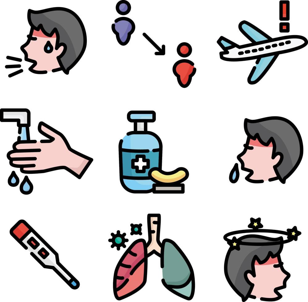 Sick dizzy sneeze medicine vector