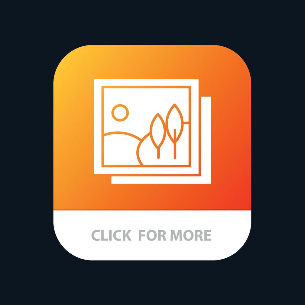 Frame Gallery Image Picture Mobile App Icon Design vector