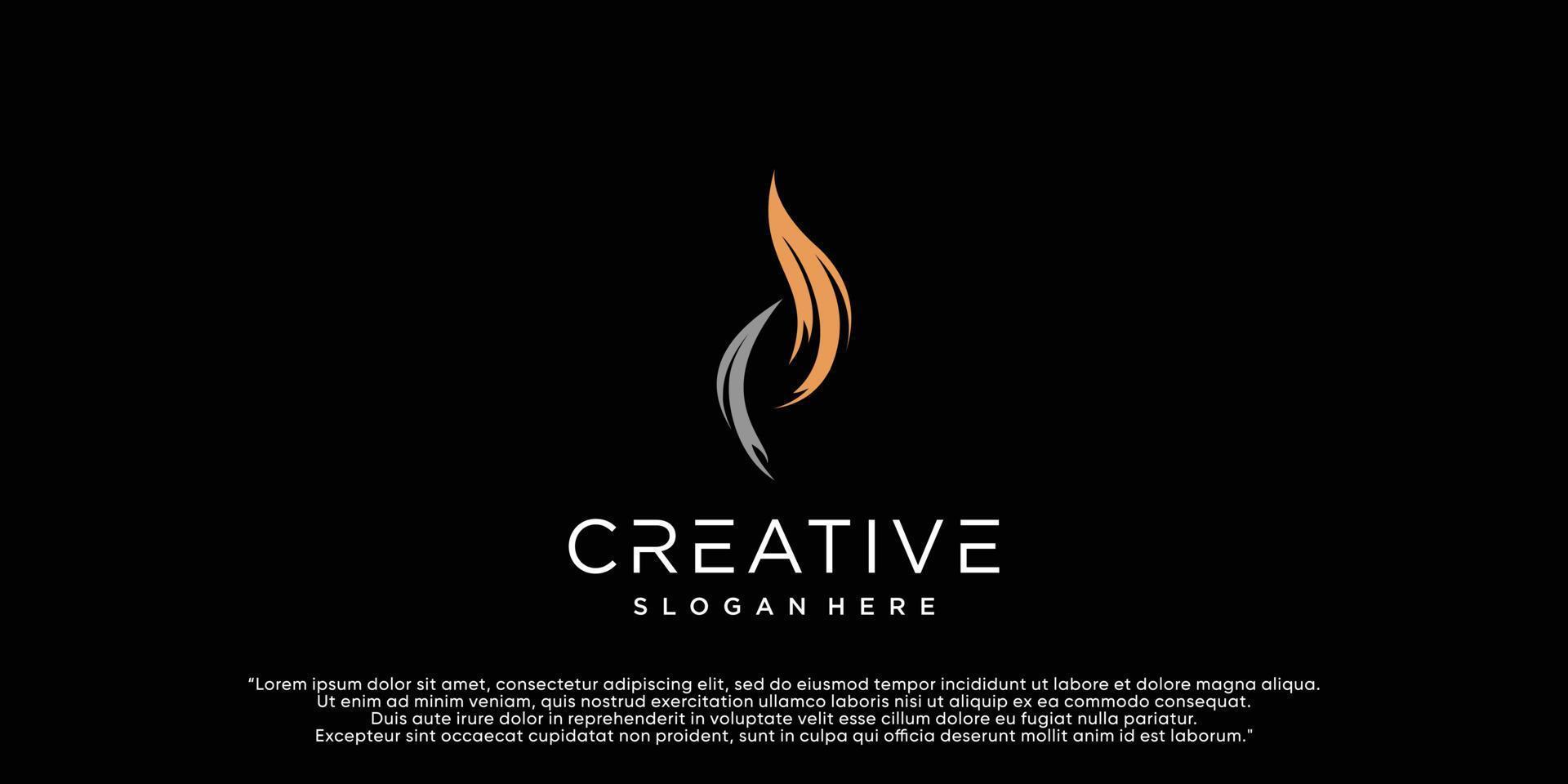 Hair logo design with concept creative Premium Vector 13223338 Vector
