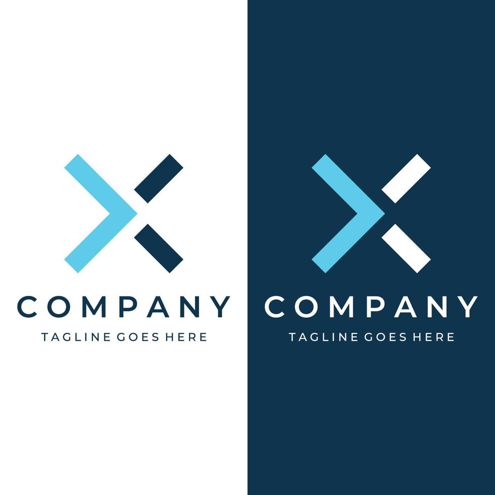 Creative design abstract logo element initial letter X geometry or monogram in trendy style.Logo for business, identity, company, vector