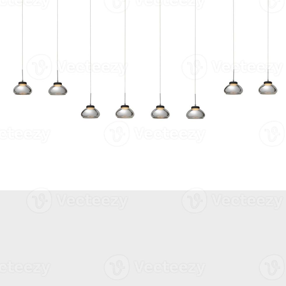 ceiling lights isolated on white background with clipping path photo