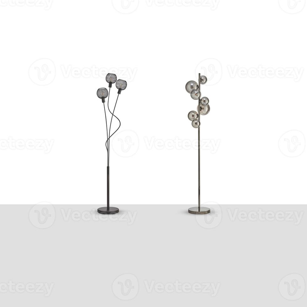 floor lamp isolated on white background with clipping path photo