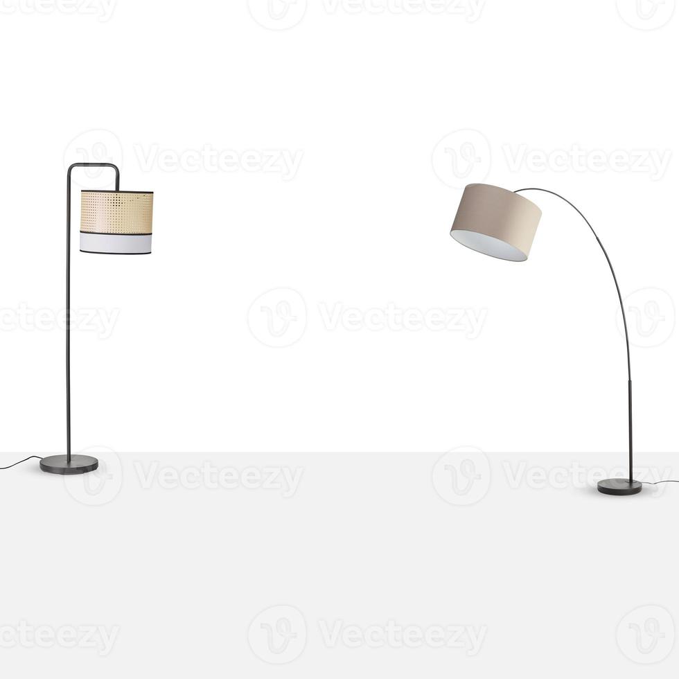 floor lamp isolated on white background with clipping path photo
