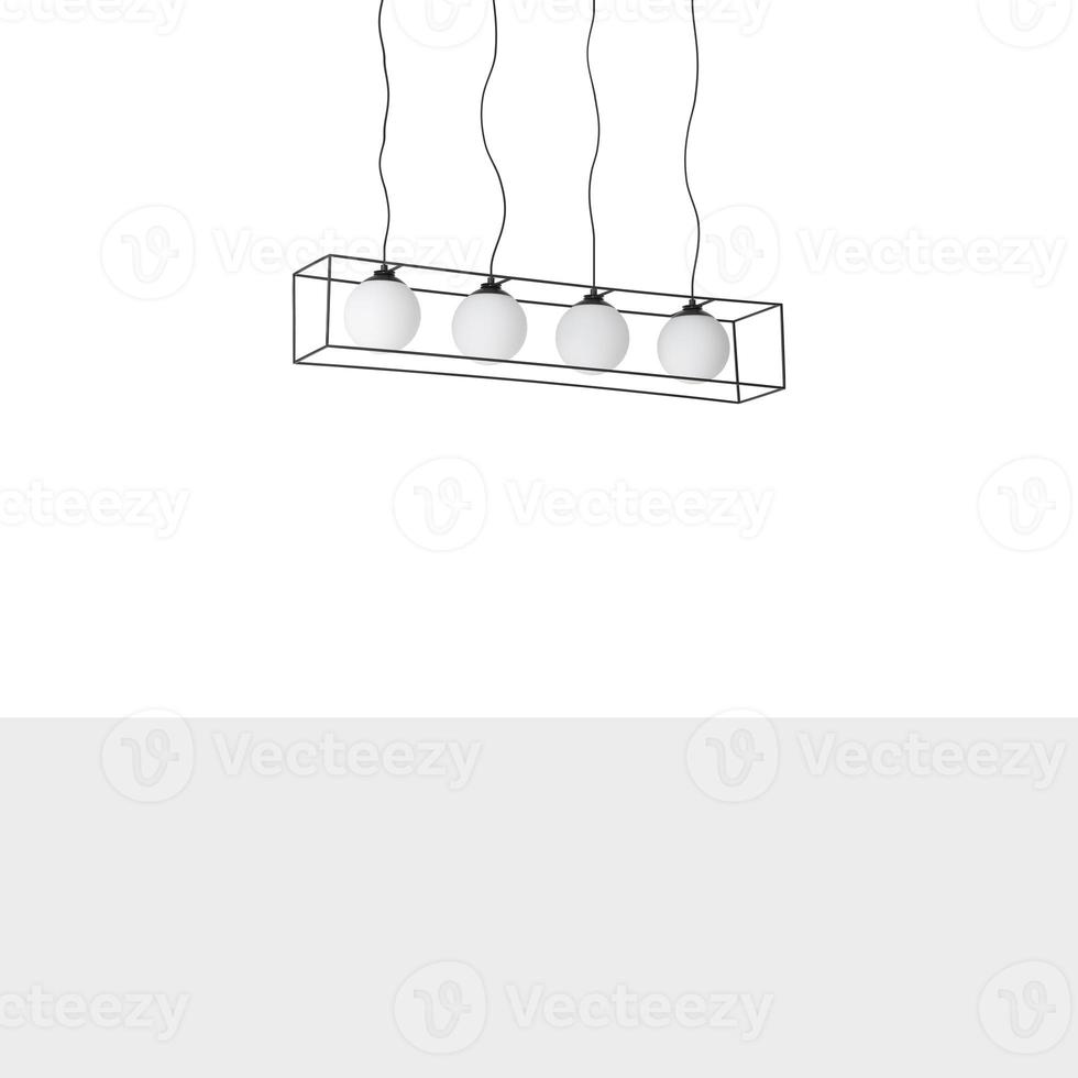ceiling lights isolated on white background with clipping path photo