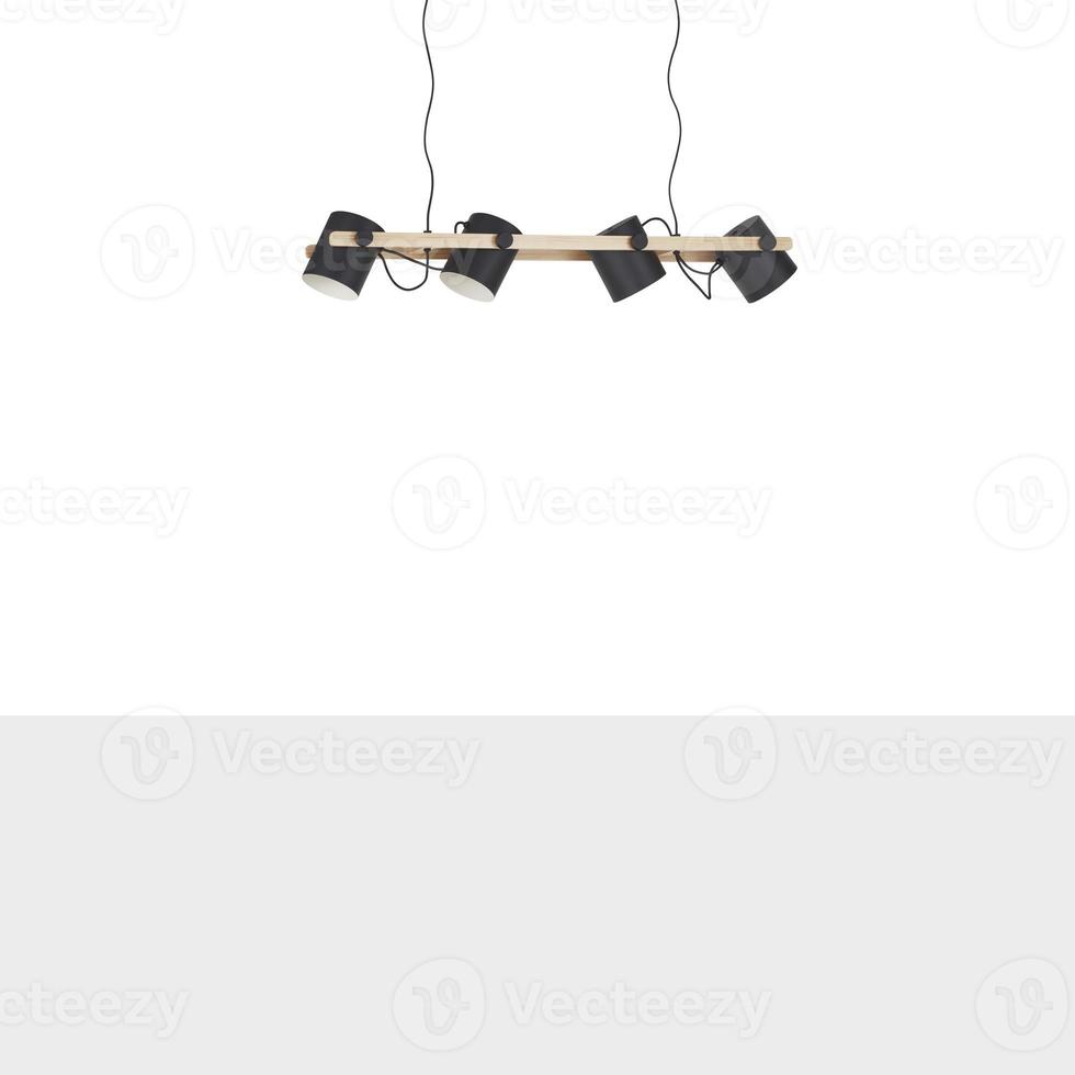 ceiling lights isolated on white background with clipping path photo