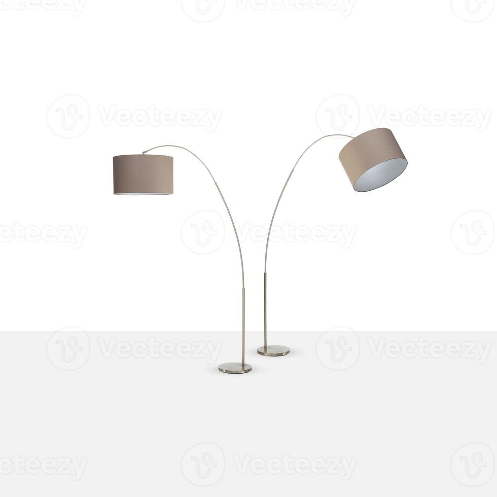 floor lamp isolated on white background with clipping path photo