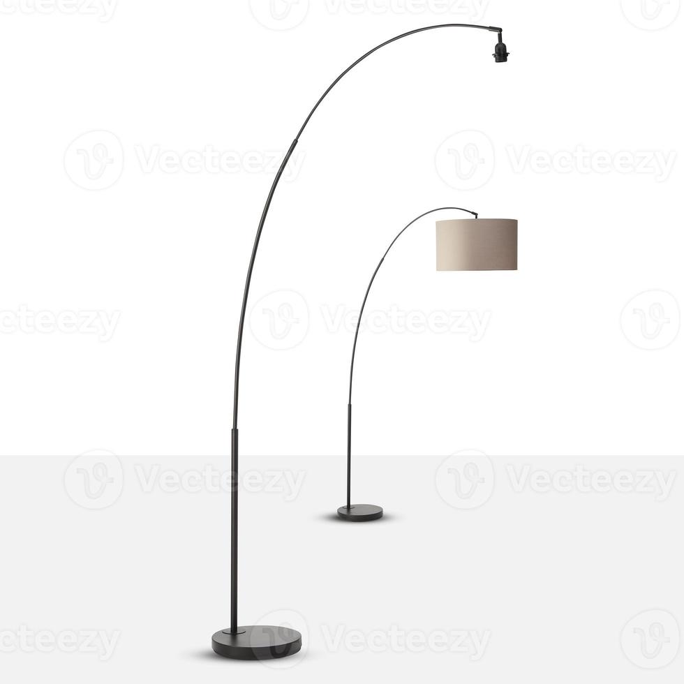 floor lamp isolated on white background with clipping path photo