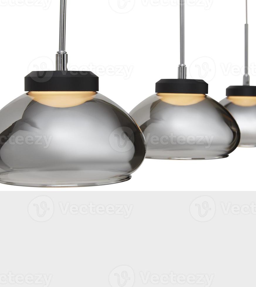 ceiling lights isolated on white background with clipping path photo