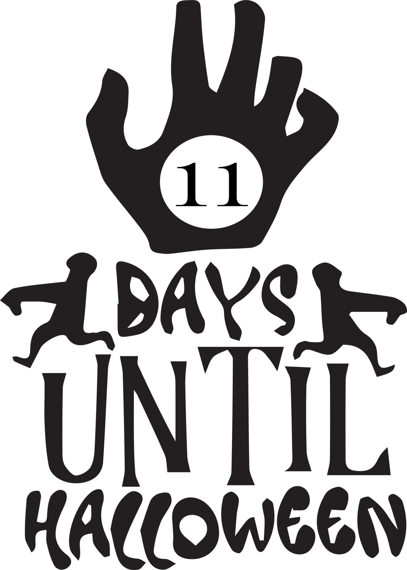 11 Days Until Halloween Simple Design Made In Black With Some Specific how-many-days-until-halloween-countdown-tips-and-ideas