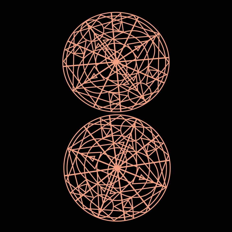 Artistic circles designs made on a black background vector